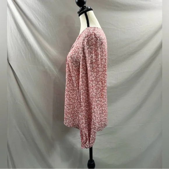 Boho Floral V-Neck Long Sleeve Blouse - Picture 8 of 9